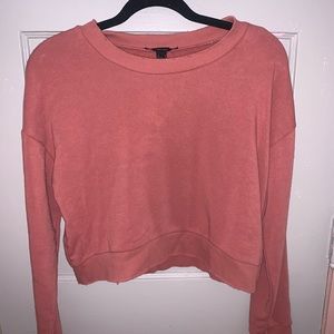Super cute cropped distressed sweatshirt